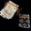 20x CHRISTMAS ORGANZA GIFT BAG WHITE WITH GOLD SNOWFLAKE 9cm x 7cm