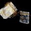 20x CHRISTMAS ORGANZA GIFT BAG WHITE WITH GOLD SNOWFLAKE 9cm x 7cm