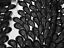 BLACK MESH W/EMBROIDERY RHINESTONE BRIDAL LACE FABRIC 52" WIDE 1 YARD