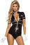 Shiny Sexy Hot Stretch PVC Look Latex Spandex Teddy Bodysuit Nurse / Free P&P