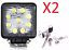 2 x 27W SPOT LED Work Light Bar Square Lamp Offroad SUV Car Boat Truck 12V 24V