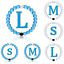 Bracelet Wristband S, M, L. Blue or White