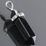 NATURAL CRYSTAL QUARTZ HEALING CHAKRA HEXAGONAL STONE PENDANT FOR NECKLACE