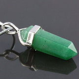 NATURAL CRYSTAL QUARTZ HEALING CHAKRA HEXAGONAL STONE PENDANT FOR NECKLACE