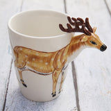 3D Hand Painted Animal Design Tea Coffee Ceramic Mugs
