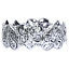Siver Fever Filigree Hearts Adjustable Cuff Bangle Silver Antique