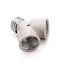 E27 1 Base to 2 Socket LED Halogen CFL Light Bulb Splitter Studio Lamp Adapter