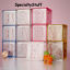 4 NEW YELLOW BABY BLOCKS PLASTIC FAVOR BOXES SPELL OUT BABY TRANSPARENT ACRYLIC