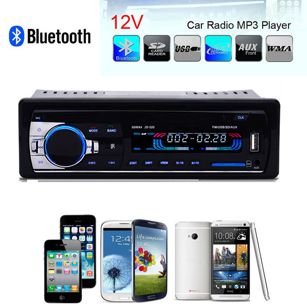 Car FM Radio - Bluetooth Car Stereo Audio 1 DIN In-Dash FM Aux Input Receiver SD USB MP3 Radio