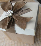Vintage Style Personalised Wedding Favours - Empty / Filled - Large12cm Gift Box