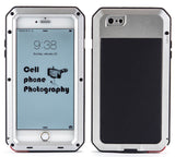 Shockproof Aluminum Glass Metal Case Cover for iPhone 5s 6 & 6 Plus