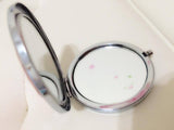 FASHION MINI TRAVEL COMPACT POCKET CRYSTAL FOLDING COSMETIC COMPACT MIRROR