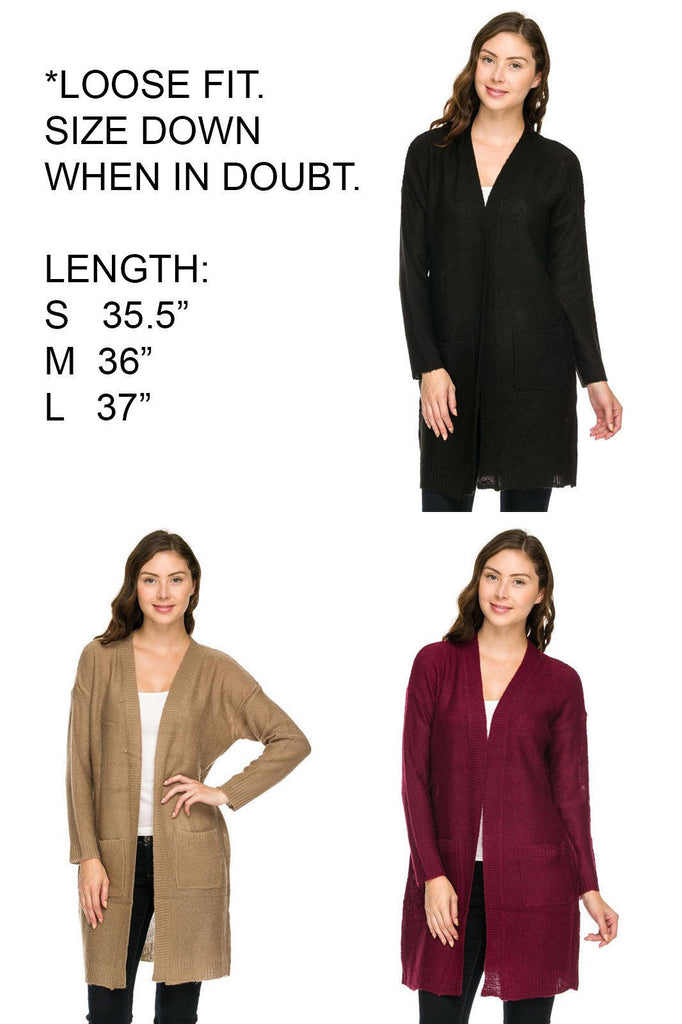 New Women Long Sleeve Knitted Cardigan Loose Sweater Outwear Jacket Coat Sweater