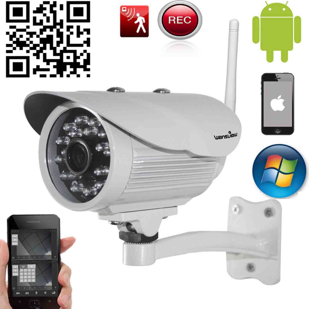 Wansview P2P Plug&Play Wireless IP CAMERA WiFi Outdoor Waterproof Record Mobile