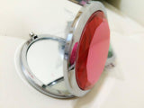 FASHION MINI TRAVEL COMPACT POCKET CRYSTAL FOLDING COSMETIC COMPACT MIRROR