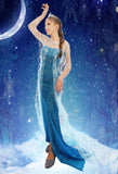 Adult Womens Frozen Princess Elsa Costume Cosplay Party Gown Fancy Dress Outfit