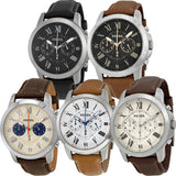 Fossil Grant Chronograph Leather Mens Watch | Multiple Colors