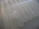 10 Count (LARGE) 16 x 125mm Plastic Test Tubes With Caps, Frosted/Clear