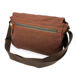 Men Vintage Style Canvas Leather Satchel School Military Shoulder Messenger Bag