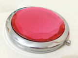 FASHION MINI TRAVEL COMPACT POCKET CRYSTAL FOLDING COSMETIC COMPACT MIRROR