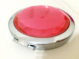 FASHION MINI TRAVEL COMPACT POCKET CRYSTAL FOLDING COSMETIC COMPACT MIRROR