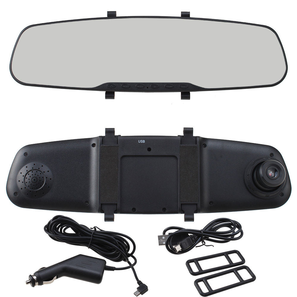 Car Rearview Mirror Vehicle DVR Video Night Vision Car Camera Dash Cam Recorder
