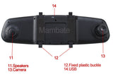 Car Rearview Mirror Vehicle DVR Video Night Vision Car Camera Dash Cam Recorder