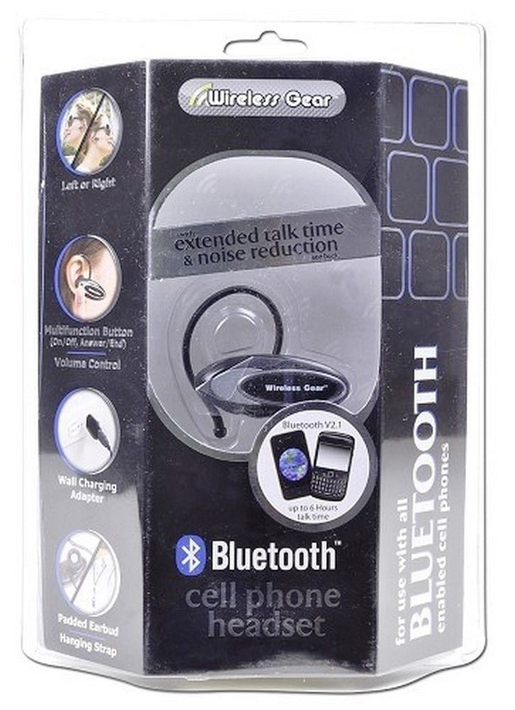 Wireless Gear Bluetooth Wireless Cell Phone Headset - Model 4PR907