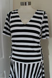 size 16 black / white stripe dress best of british collection