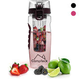 1000ml Fruit Infusing Infuser Water Bottle BPA Free Plastic Sports Detox Health