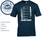 Beard Length Chart T Shirt - New Funny Hipster Tee - Size S - XXL