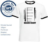 Beard Length Chart T Shirt - New Funny Hipster Tee - Size S - XXL