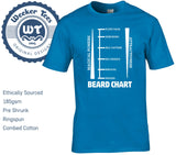 Beard Length Chart T Shirt - New Funny Hipster Tee - Size S - XXL