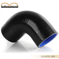 3" TO 3" INCH 90°DEGREE HOSE 76MM TURBO SILICONE ELBOW COUPLER PIPE BLACK