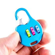 MINI 3 DIAL NUMBER COMBINATION PADLOCK Lock Gym Locker Sheds Toolbox Bike Small