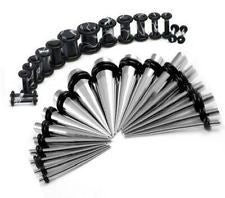 36pcs Ear Stretching Gauge Kit Stainless Steel Taper Marble Plug 14G-00G Ear