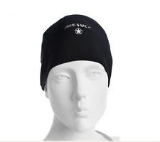 MESUCA Adults Mens Women's Black Lycra Fabric Swimming Cap Swim Bathing Hat