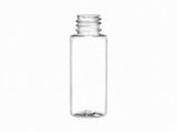 1 oz (30 ml) CLEAR Plastic Cylinder Round Bottles w/Caps