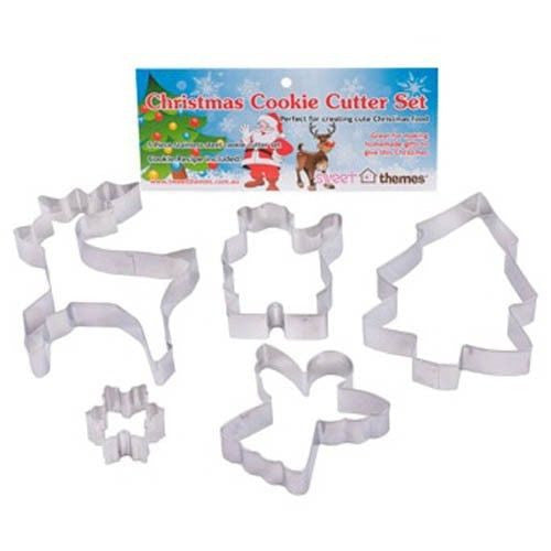CHRISTMAS Pack of 5 - Stainless Steel Cookie Cutter Set!