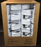Lot 20 Mainstays Plastic Tubular Slotted White Adult Clothing Clothes Hangers