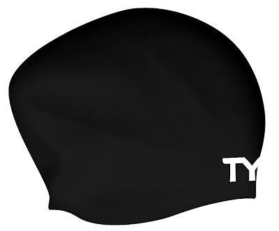 Tyr Long Hair Wrinkle Free Silicone Cap Black Silicone