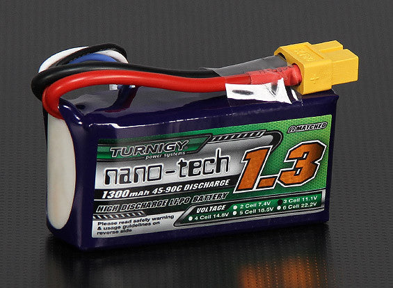 Turnigy nano-tech 1300mAh 3S 45~90C