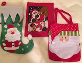 Bundle Of 3 Christmas Stocking Gift BAgs Present Filler