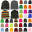 Plain Beanie Knit Ski Cap Skull Hat Warm Solid Color Winter Cuff New Blank Beany