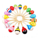 Cute Baby Kids Sound Music Gift Toddler Rattle Musical Wooden Colorful Toys