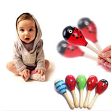 Cute Baby Kids Sound Music Gift Toddler Rattle Musical Wooden Colorful Toys