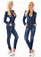 Women's Long Sleeve Stretch Denim Jeans Jumpsuit Overall - XS / S / M / L / XL