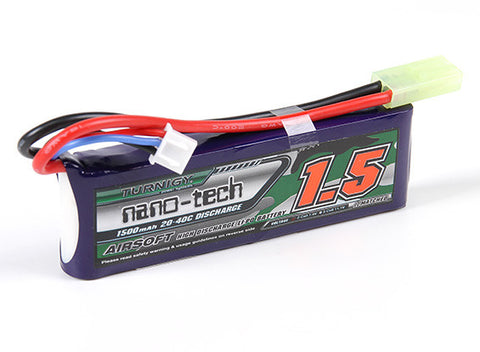 Turnigy nano-tech 1500mAh 2S 20-40C Lipo AIRSOFT Pack