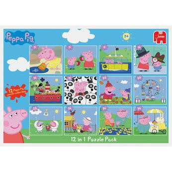 Jumbo Peppa Pig 12 in 1 Puzzle And Colour