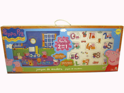 Simba Peppa Pig Set 2 in 1 Wooden Puzzles